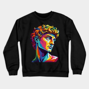 Head of Michelangelo's David in pop art style Crewneck Sweatshirt